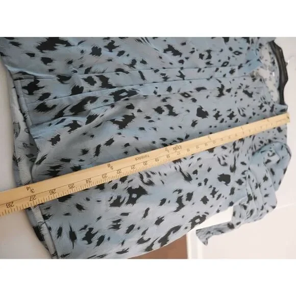 Women's Blue 3/4 Puff Sleeve Top XL - Picture 6 of 7